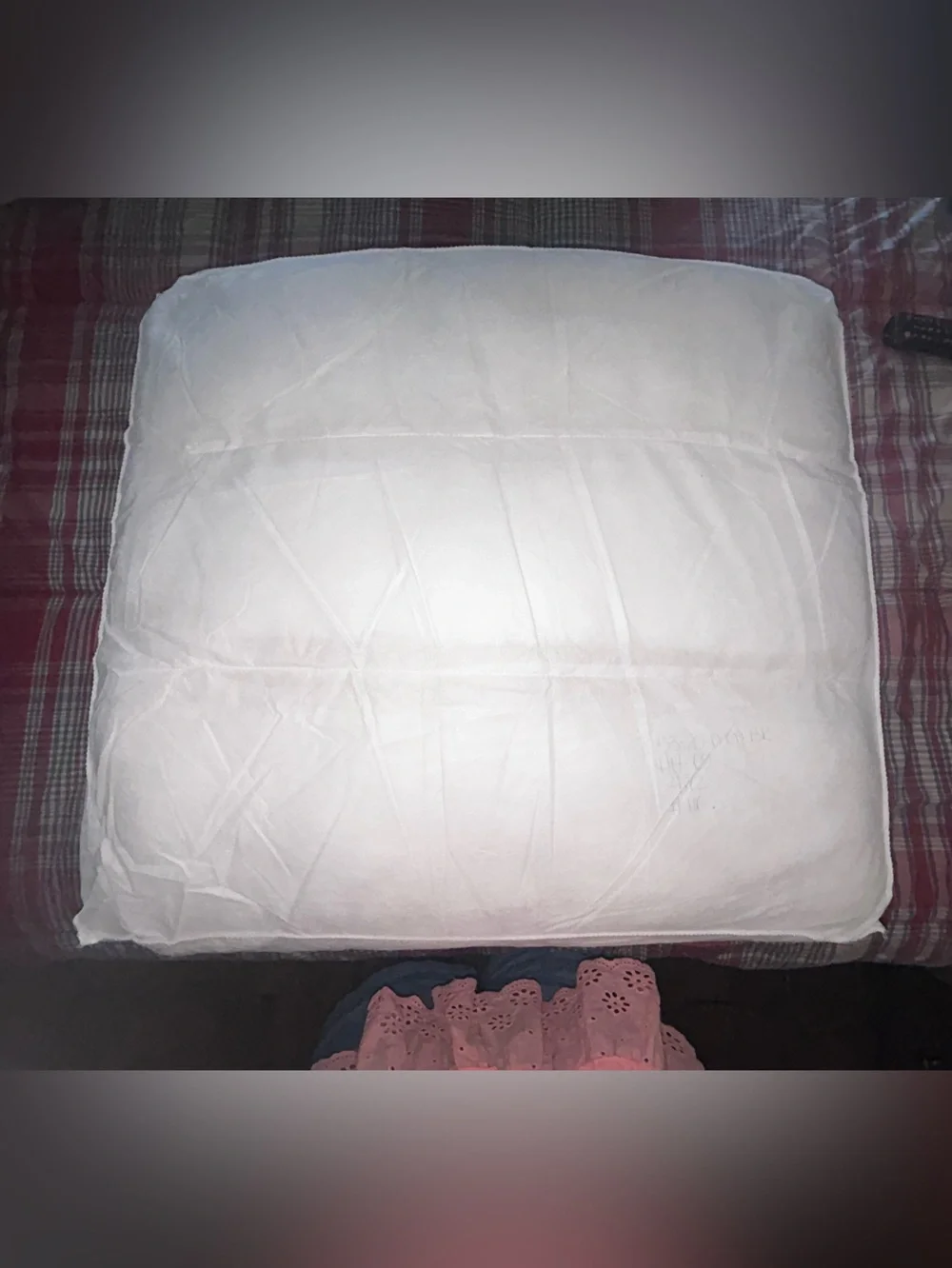Washable chair cushion back (insert and cover) Velvety Finish